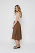 Lina-Stretch Eyelet Midi Skirt